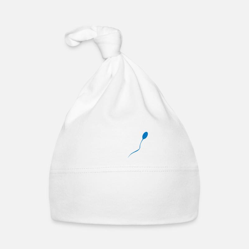Soyez différent Soyez différent Sperme Sperme Spermling - Bonnet bio Bébé - blanc