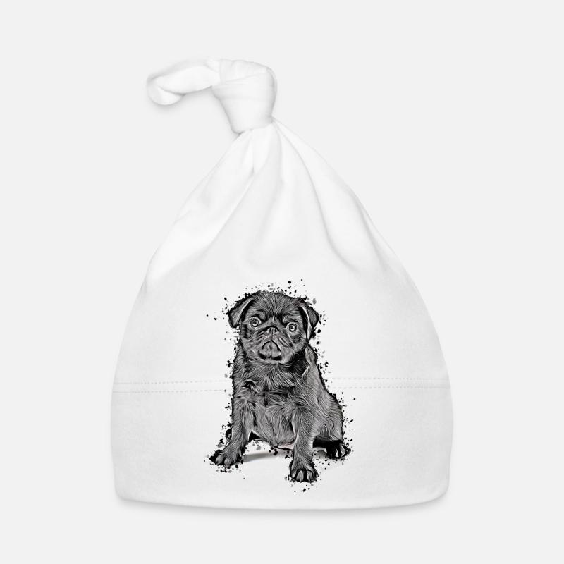idée cadeau chiot carlin mignon chemise carlin carlin Bonnet bio Bébé
