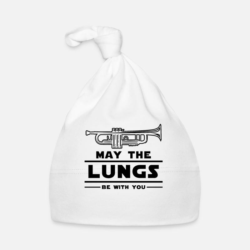 Trompete Spruch Geschenk Baby Bio-Mütze