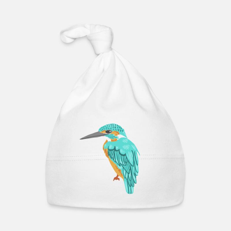 Eisvogel - Baby Bio-Mütze - Weiß