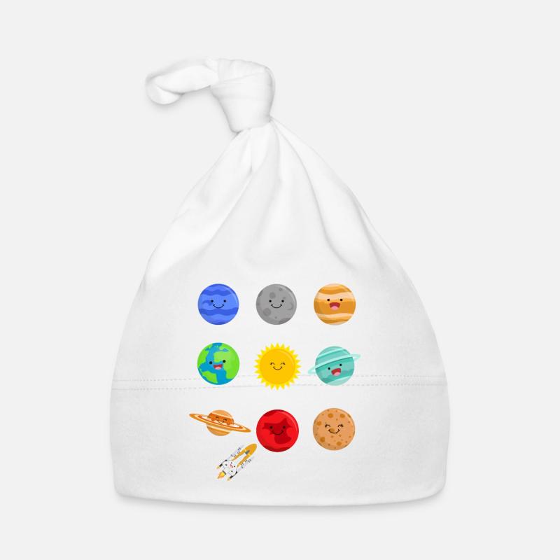Planètes Système Solaire Enfants Space Boys Bonnet bio Bébé