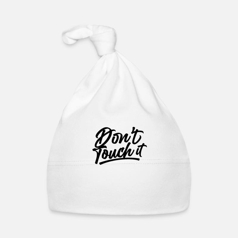 Ne touche pas, regarde, touche, regarde, doigt loin Bonnet bio Bébé