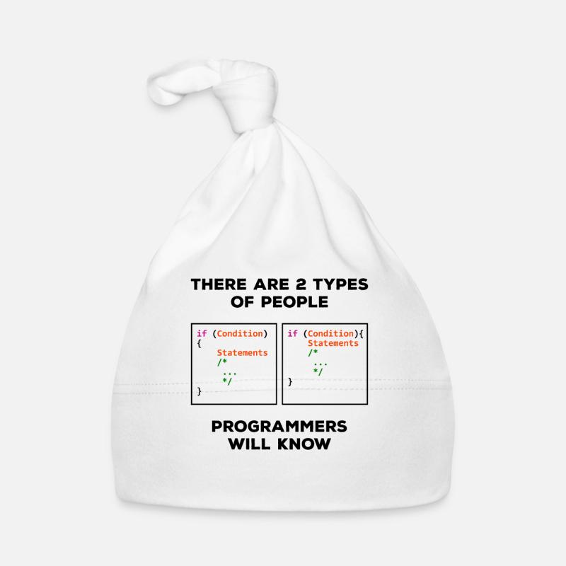 2 Arten von Personen Programmierer Programmierer f Baby Bio-Mütze