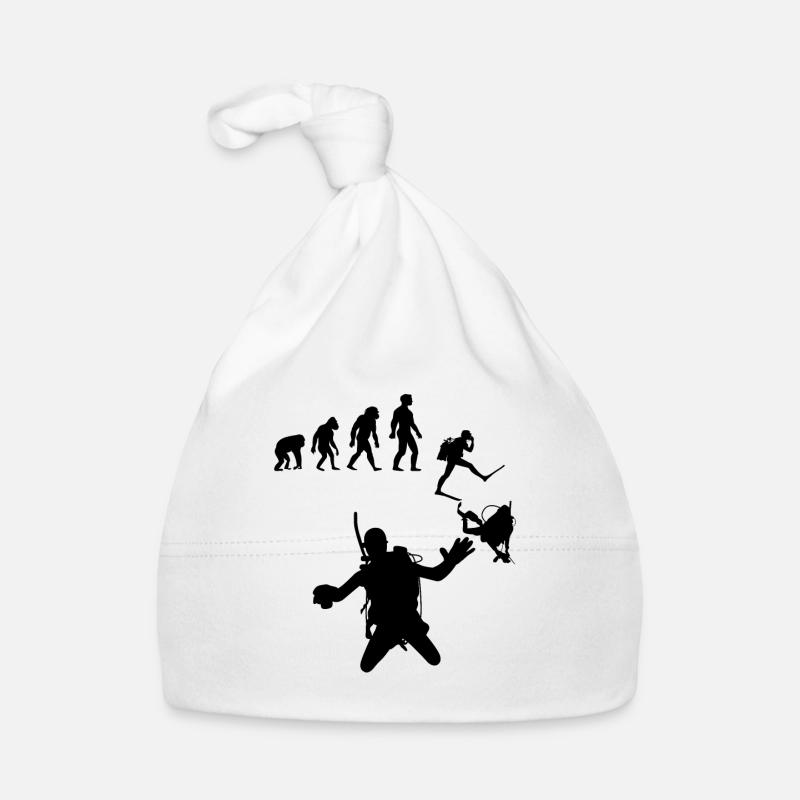 Evolution diver gift idea for scuba diving divers Organic Baby Cap