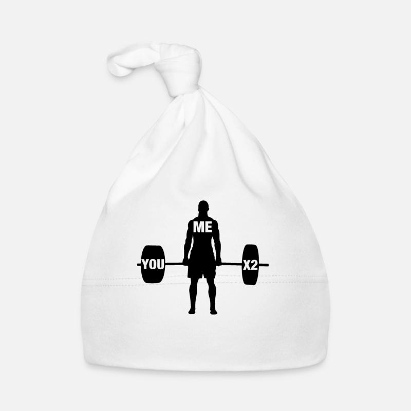 Deadlift Weight Training Bodybuilding Funny Gift Organic Baby Cap