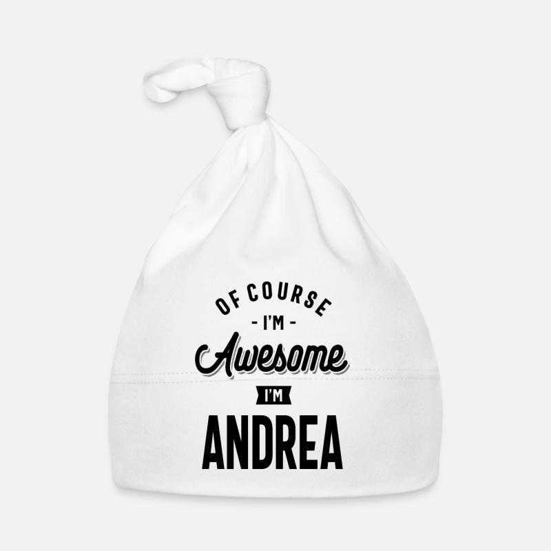 Andrea Personalized Name Birthday Gift Organic Baby Cap