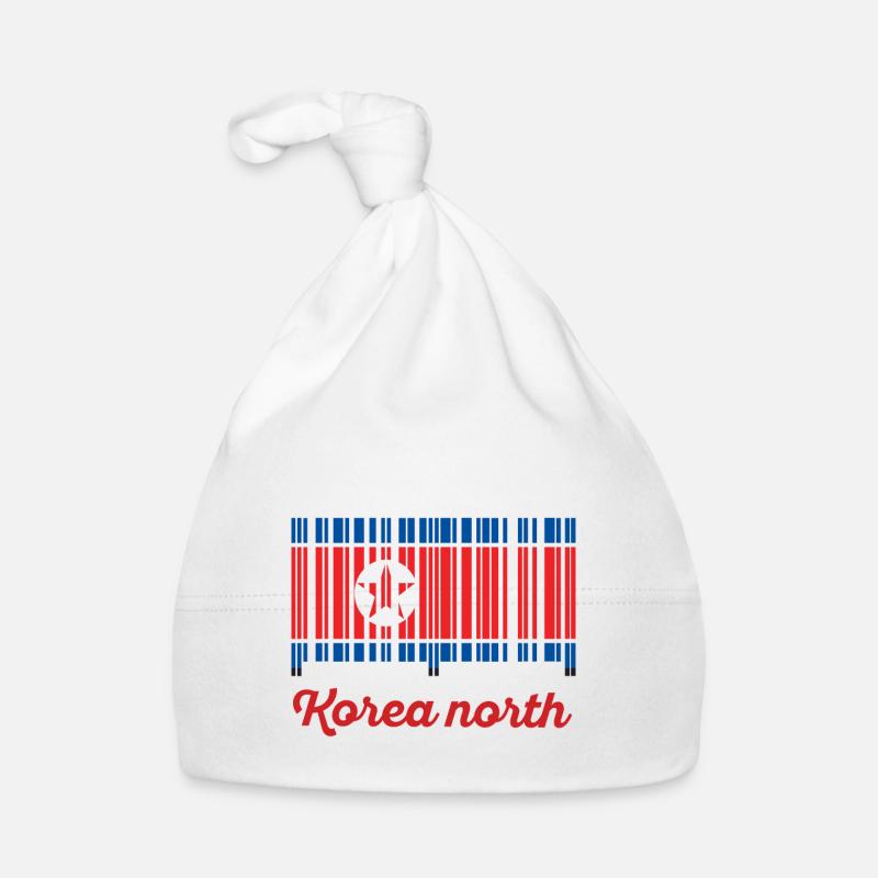 drapeau de code à barres corée nord Bonnet bio Bébé