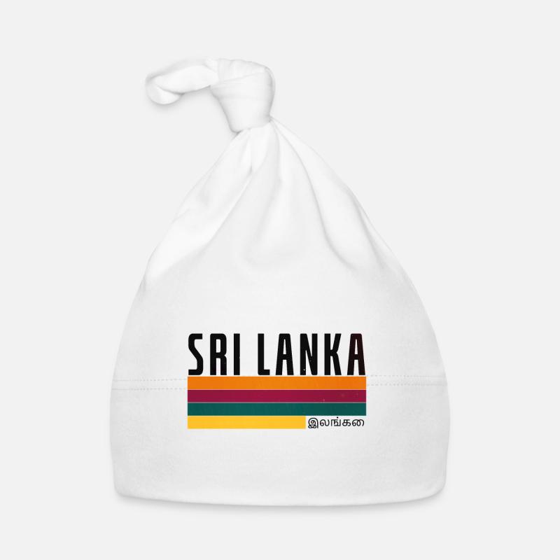 Sri Lanka Flag Stripes Organic Baby Cap
