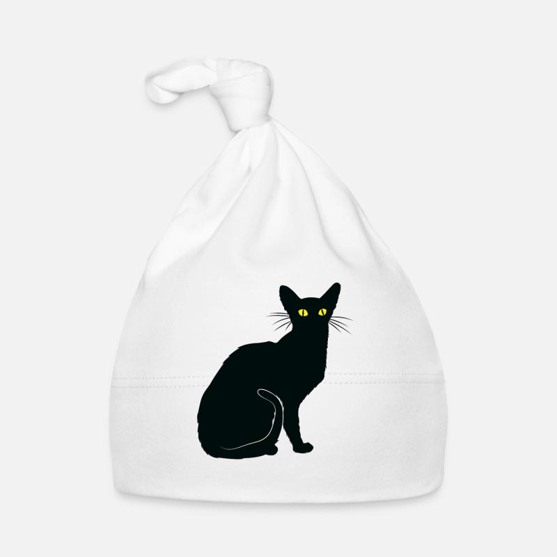 Conception de costumes d'Halloween de chat noir Bonnet bio Bébé