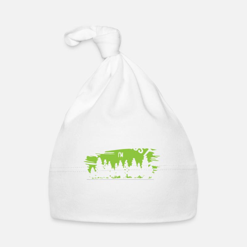 géocaching, cache, gps, géocache, géocacheur, logbu - Bonnet bio Bébé - blanc