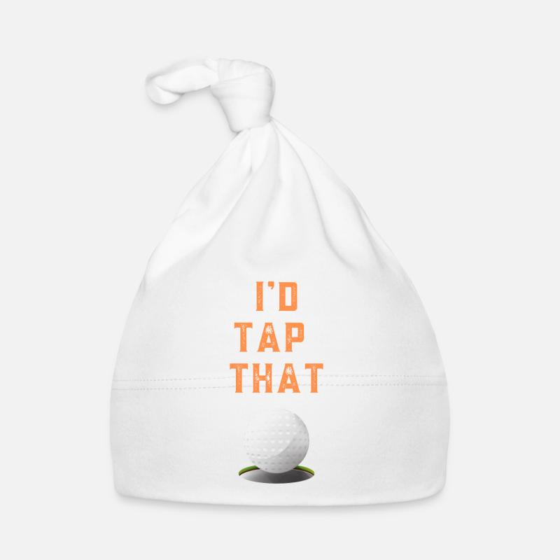 Golf humour - Bonnet bio Bébé - blanc