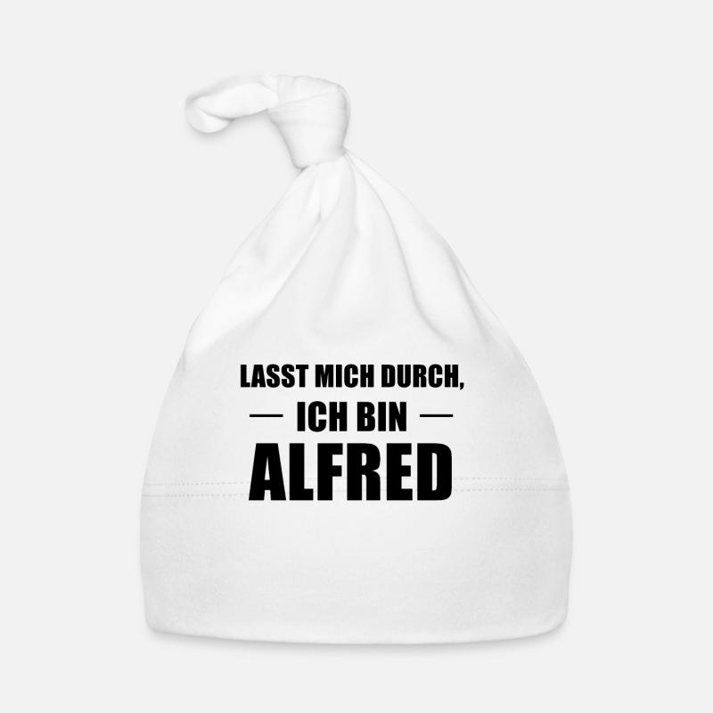 Alfred Name Spruch Geschenk Idee Baby Bio-Mütze