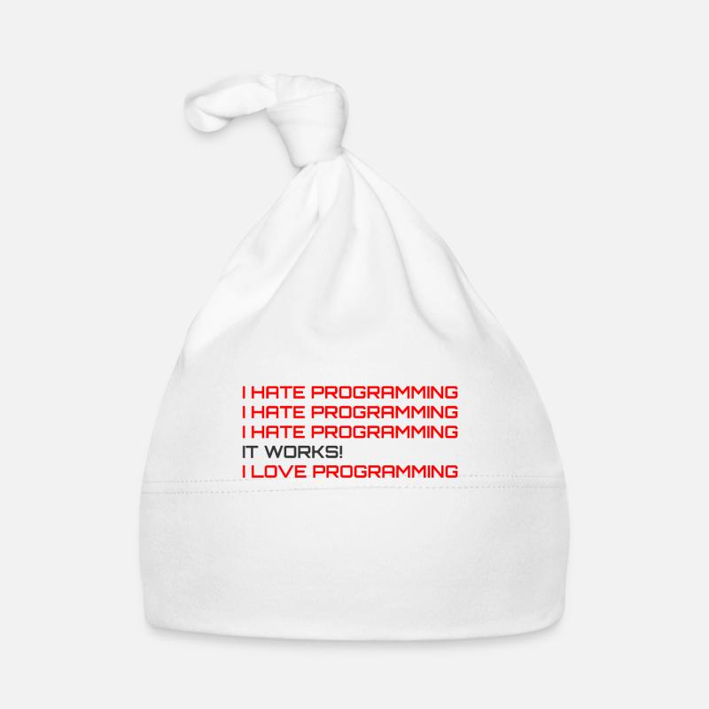 Computerprogrammierer Codierer Software Engineers Geschenk - Baby Bio-Mütze - Weiß