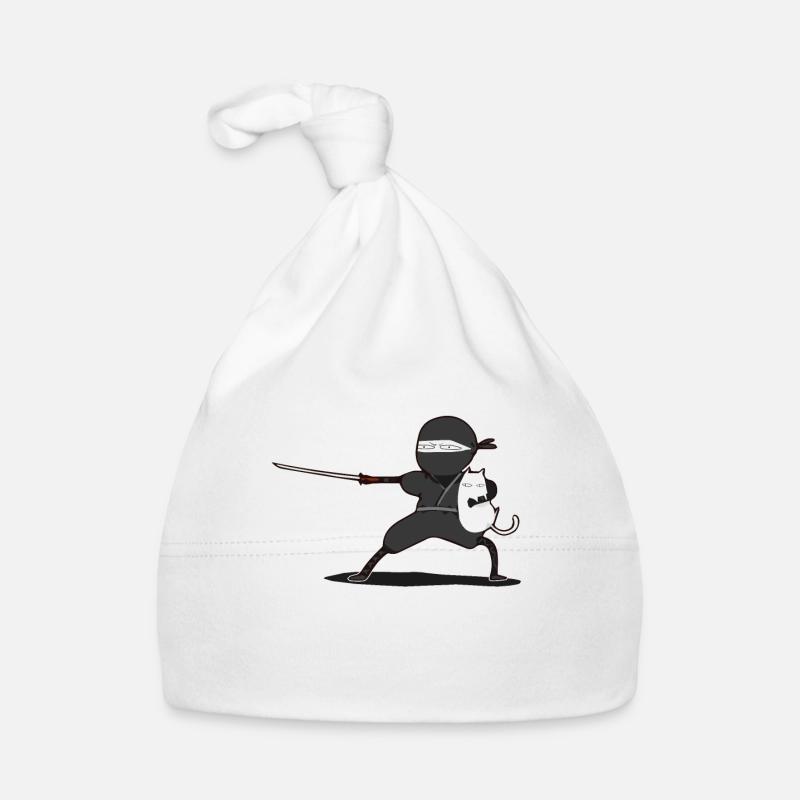 Samurai Ninja Dragon Japon Chine Chat Chinois Bonnet bio Bébé