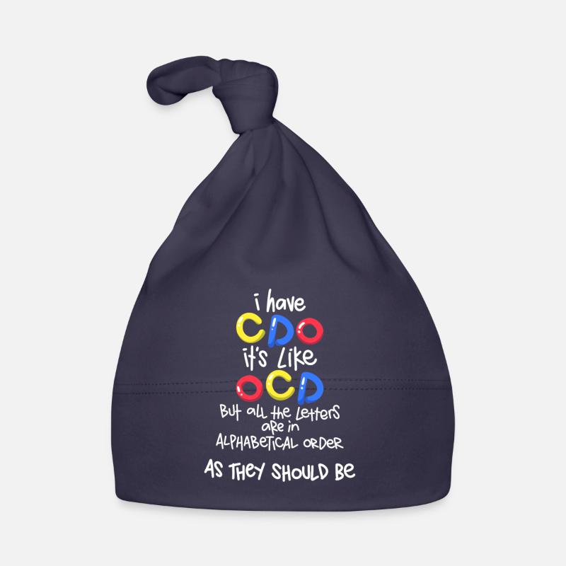 L'humour TOC a CDO comme TOC avec des lettres Bonnet bio Bébé