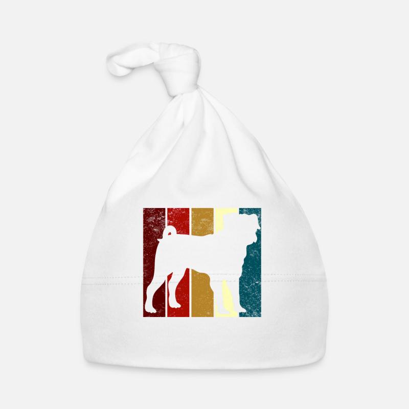 Retro Mops Hund Hundehalter Möpse Baby Bio-Mütze
