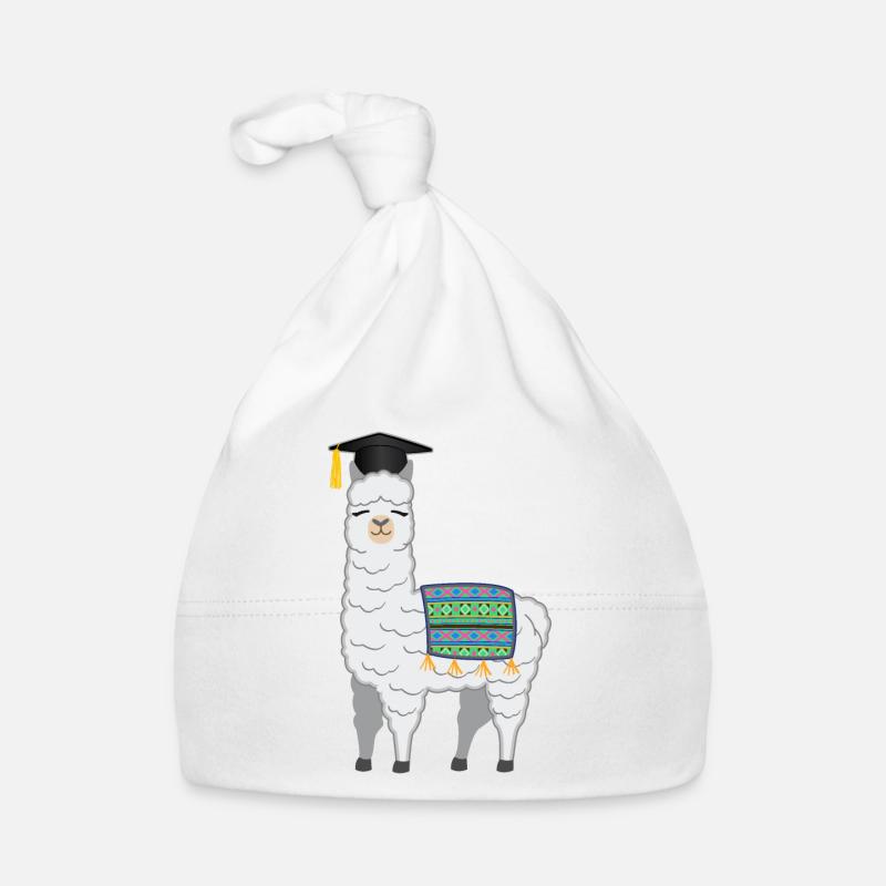 Bachelor Master Degree Llama Alpaca Organic Baby Cap