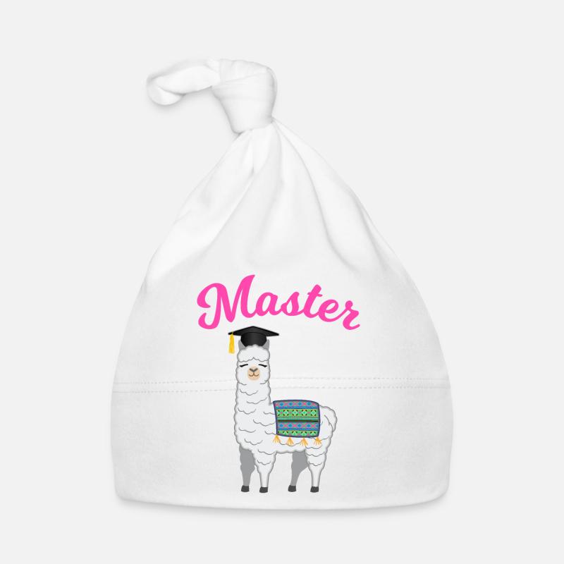 Master Studium Abschluss Lama Alpaka Geschenk Baby Bio-Mütze