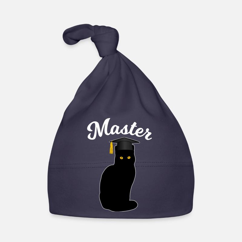 Master Studium Katze Lustiges Abschluss Geschenk Baby Bio-Mütze
