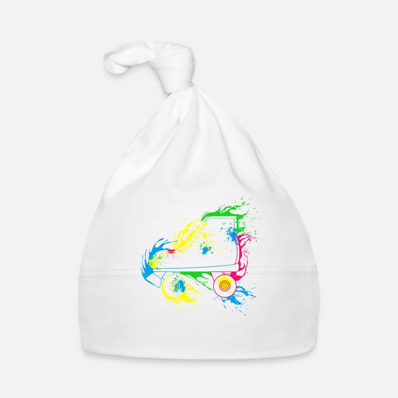 Farbige Rollschuhe Baby Bio-Mütze