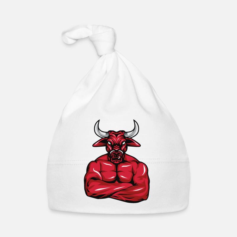 Bodybuilder Taurus Muscles Cadeau de remise en forme Bonnet bio Bébé