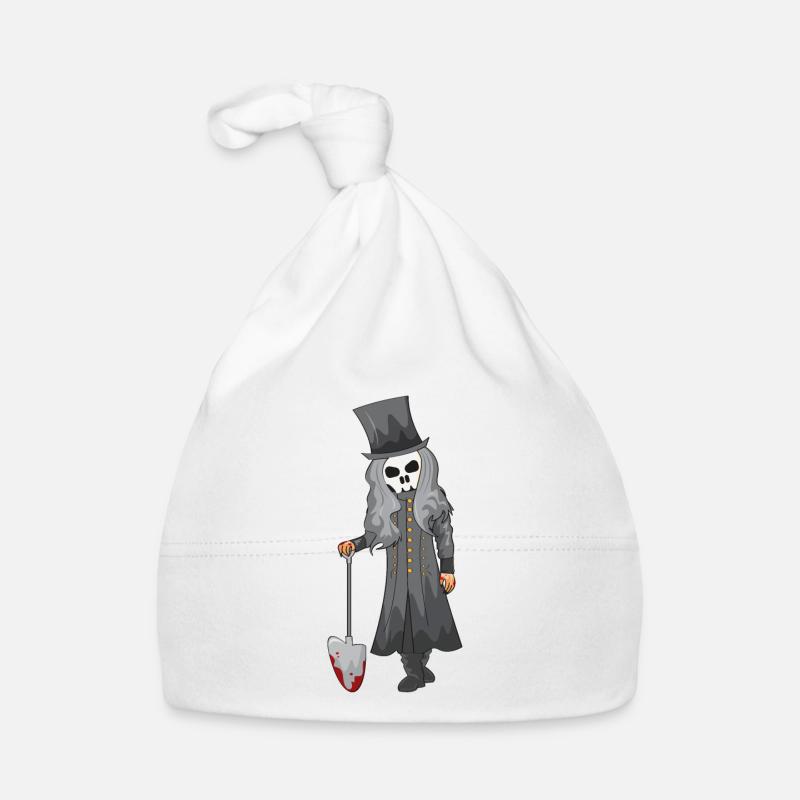 Chemise Gravedigger Undertaker Undertaker Grave - Bonnet bio Bébé - blanc