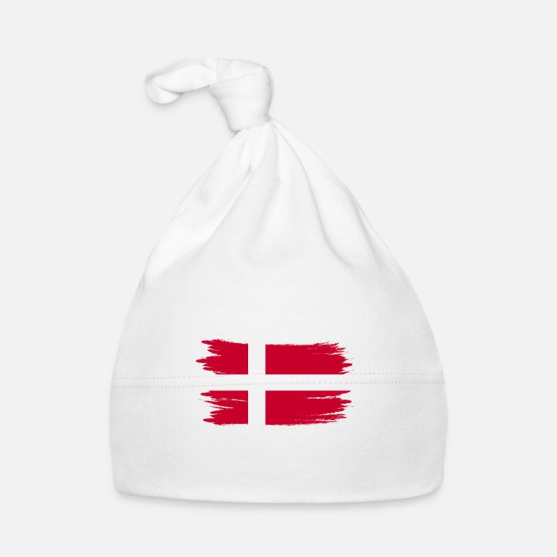 Danemark Drapeau drapeau danois Scandinavie Vacances Bonnet bio Bébé
