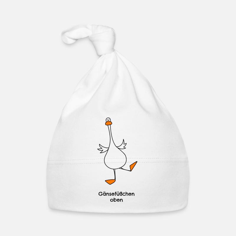Gänsefüßchen oben Baby Bio-Mütze