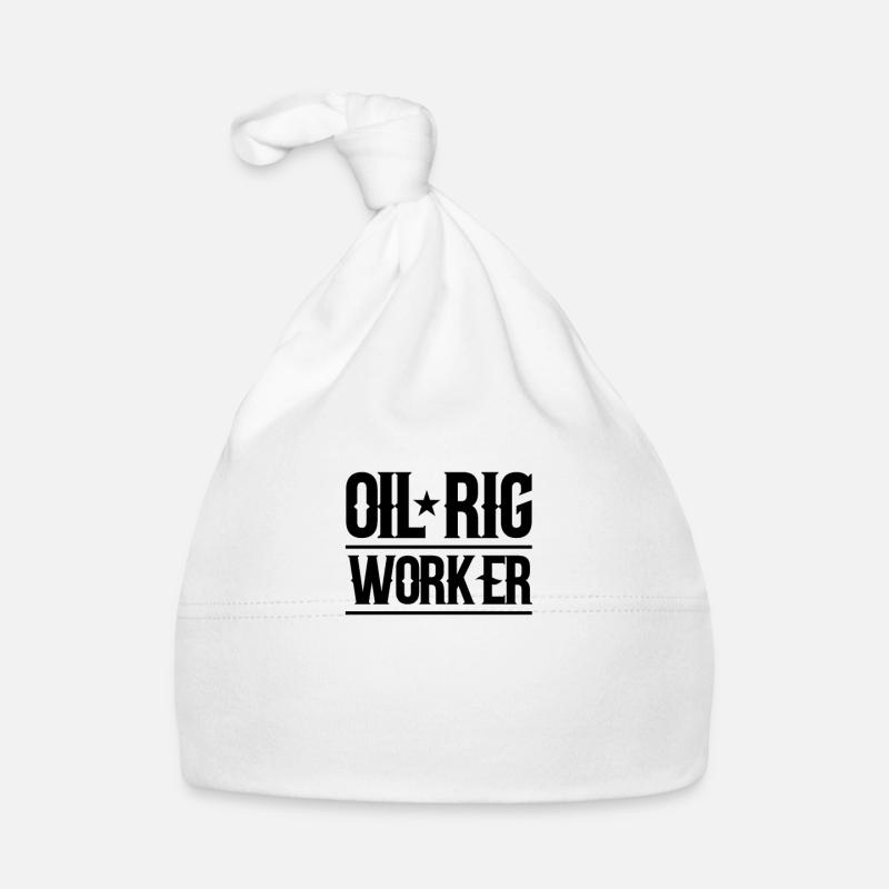 Oil rig worker offshore drilling platform profession Organic Baby Cap
