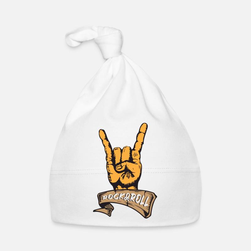 Rock and roll - Bonnet bio Bébé - blanc