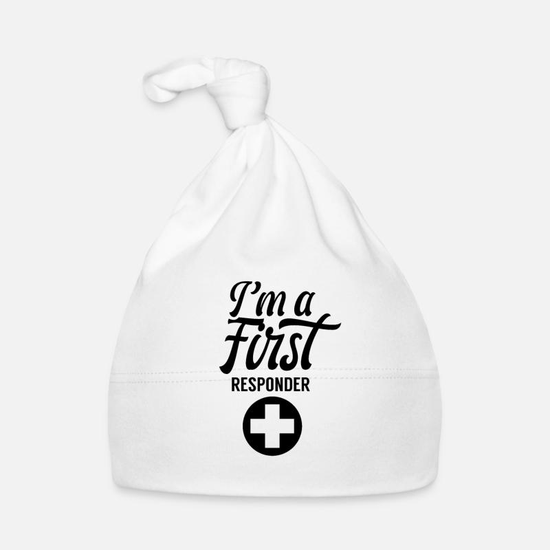 Ich bin ein Ersthelfer First Responder Notfall Baby Bio-Mütze