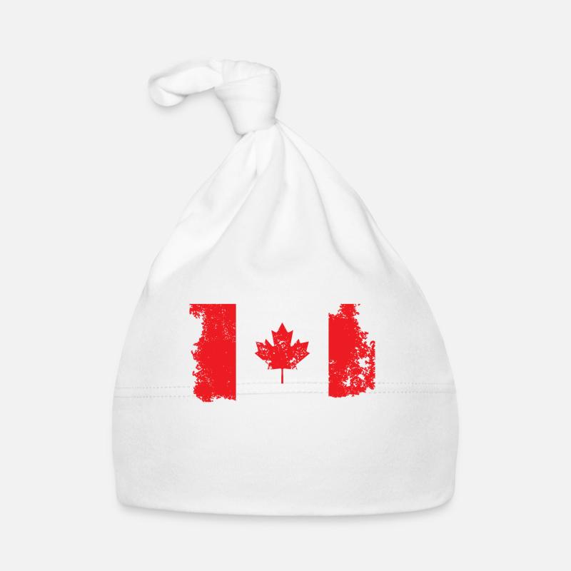 Drapeau de feuille d'érable Canada Canada Bonnet bio Bébé