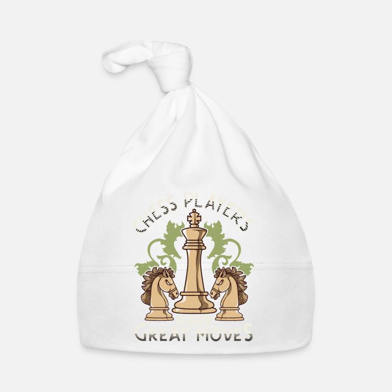 Queen Chess Piece Brains zum Kampf Schachzitat Baby Bio-Mütze