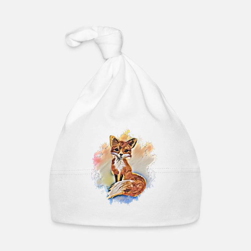 Renard - Bonnet bio Bébé - blanc