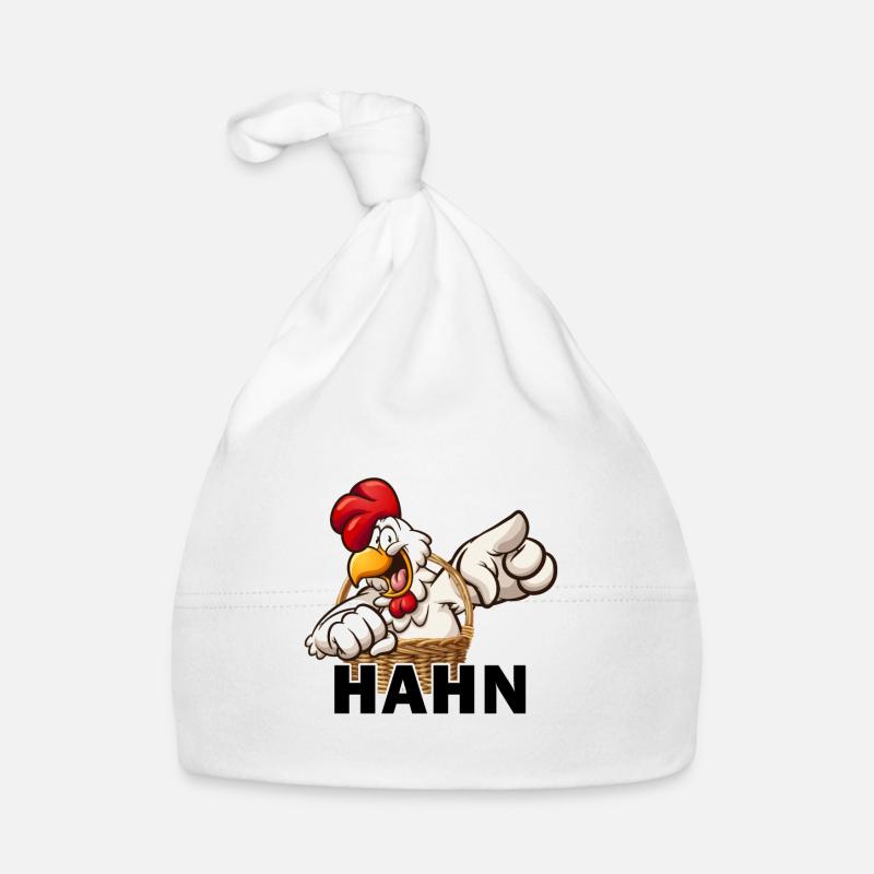 Ich bin der Hahn im Korb - Baby Bio-Mütze - Weiß