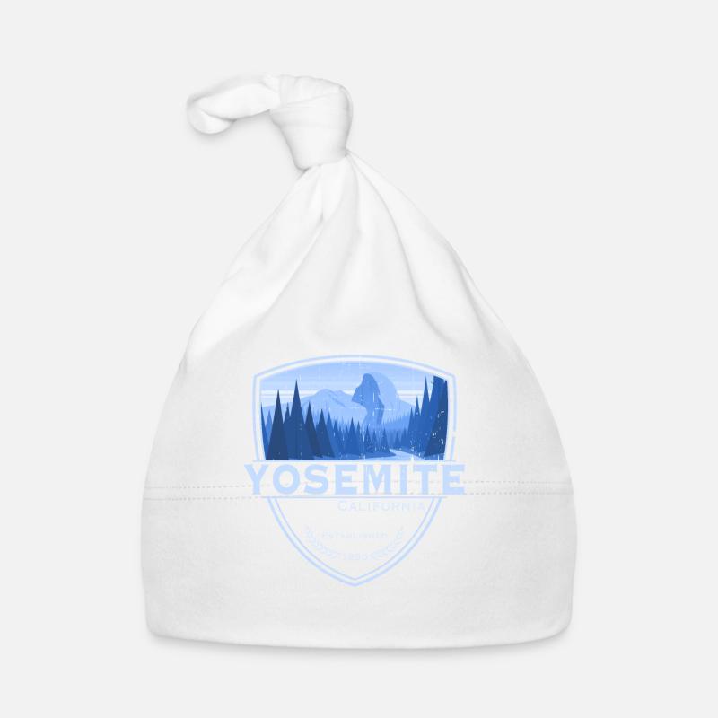 Yosemite Blue Vintage - Bonnet bio Bébé - blanc
