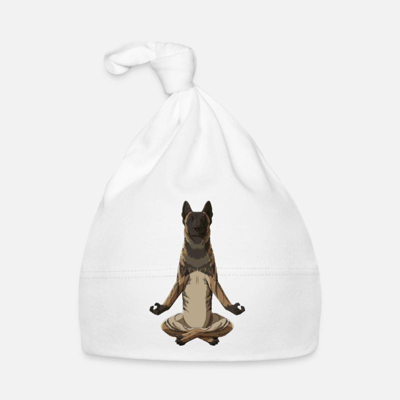 Meditating Dutch Shepherd Dog Organic Baby Cap