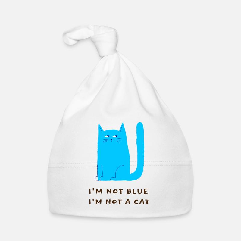 I'm not blue I'm not a cat - blue cat Organic Baby Cap