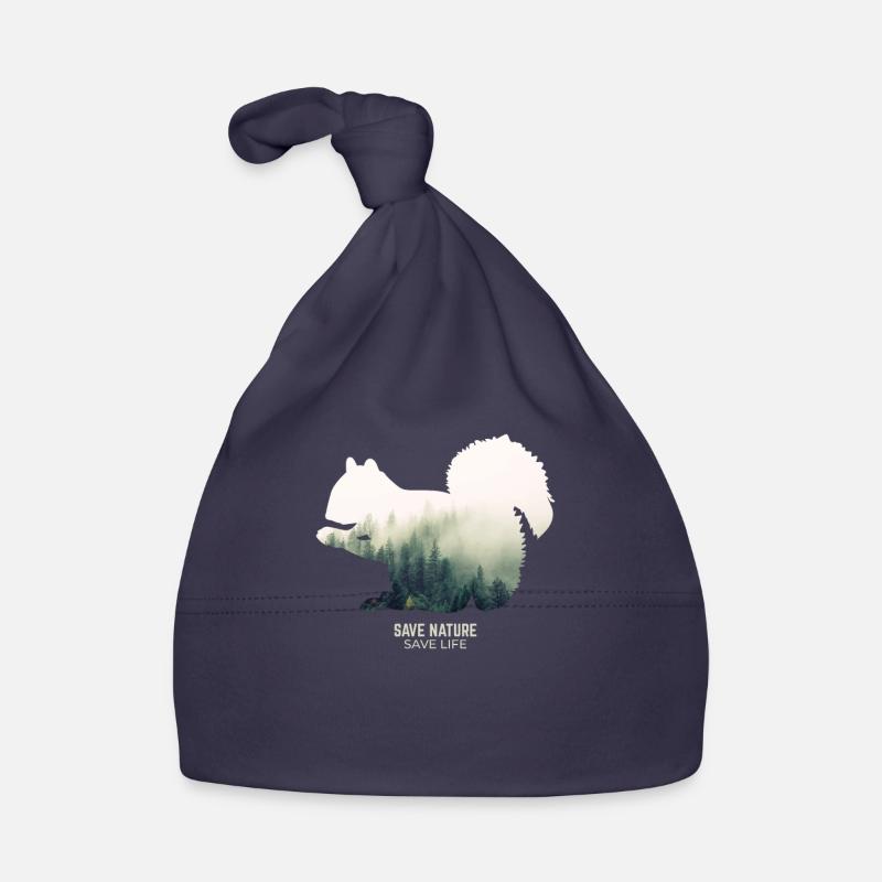 Squirrel in the forest environment climate protection Organic Baby Cap