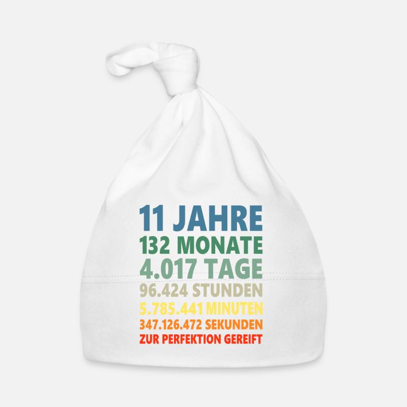 11. Geburtstag 11 Jahre 11ter Geburtstagsgeschenk Baby Bio-Mütze