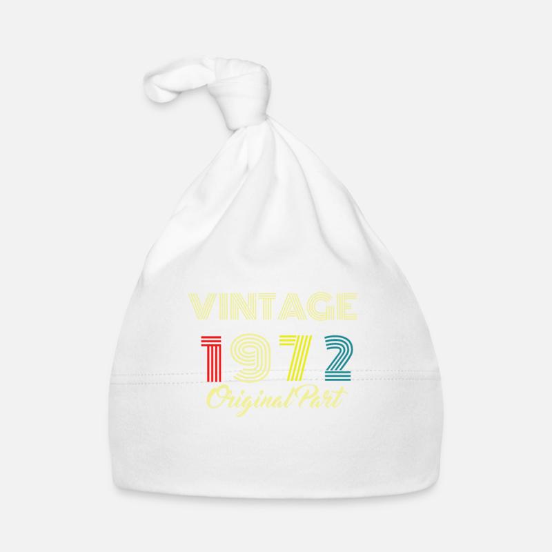44th Birthday Gift Original 1972 Vintage Baby Bio-Mütze