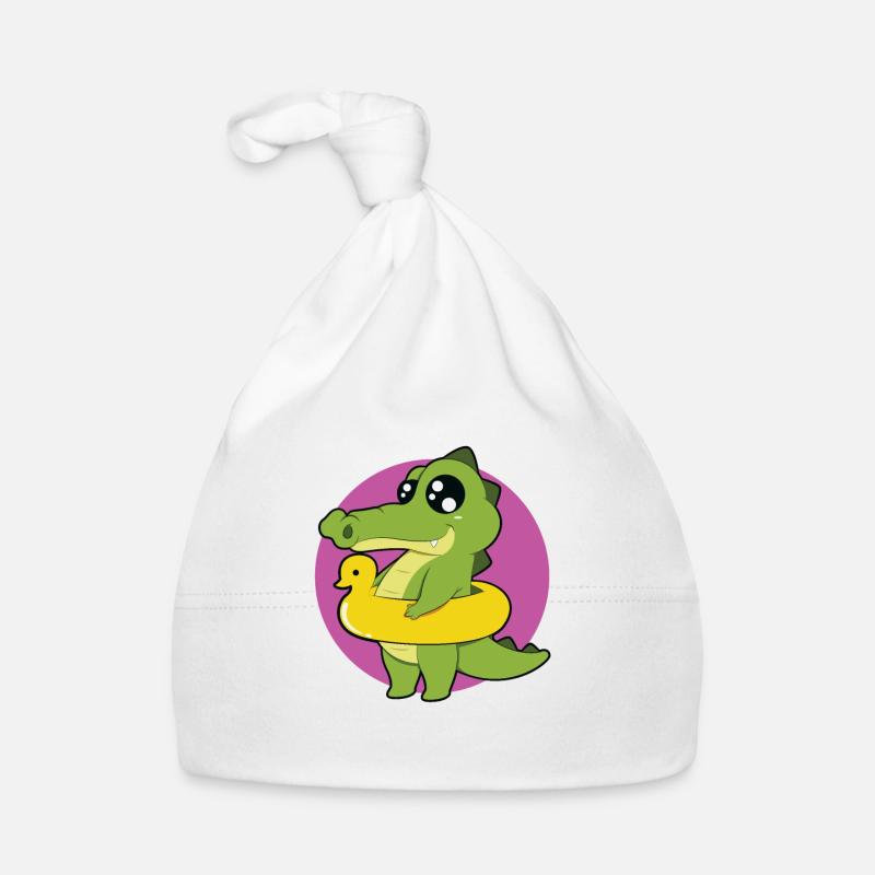 Krokodil Echse Alligator Kroko Reptil Baby Bio-Mütze