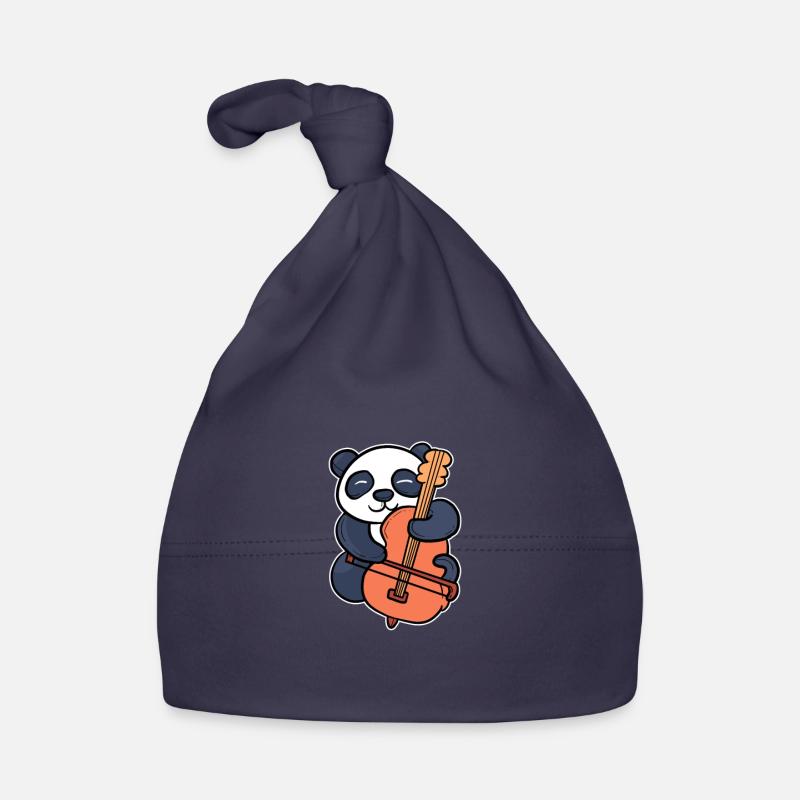 Cadeau de joueur de violoncelle Panda Bonnet bio Bébé