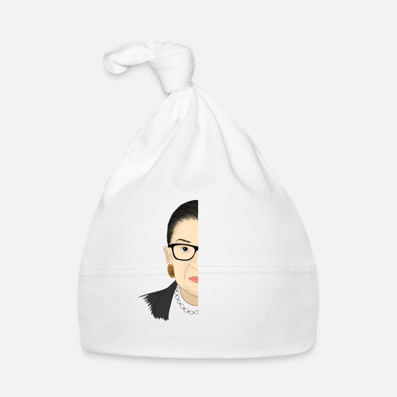 Ruth Bader Ginsburg ne sous-estime jamais - Bonnet bio Bébé - blanc