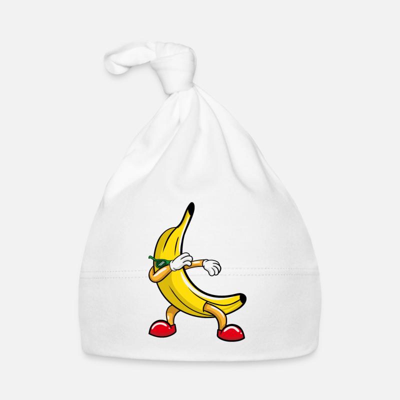 Dabbing Banane - Bonnet bio Bébé - blanc
