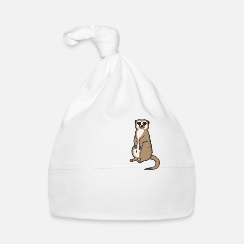 Lustiges Erdmännchen Geschenk Witziger Spruch - Baby Bio-Mütze - Weiß