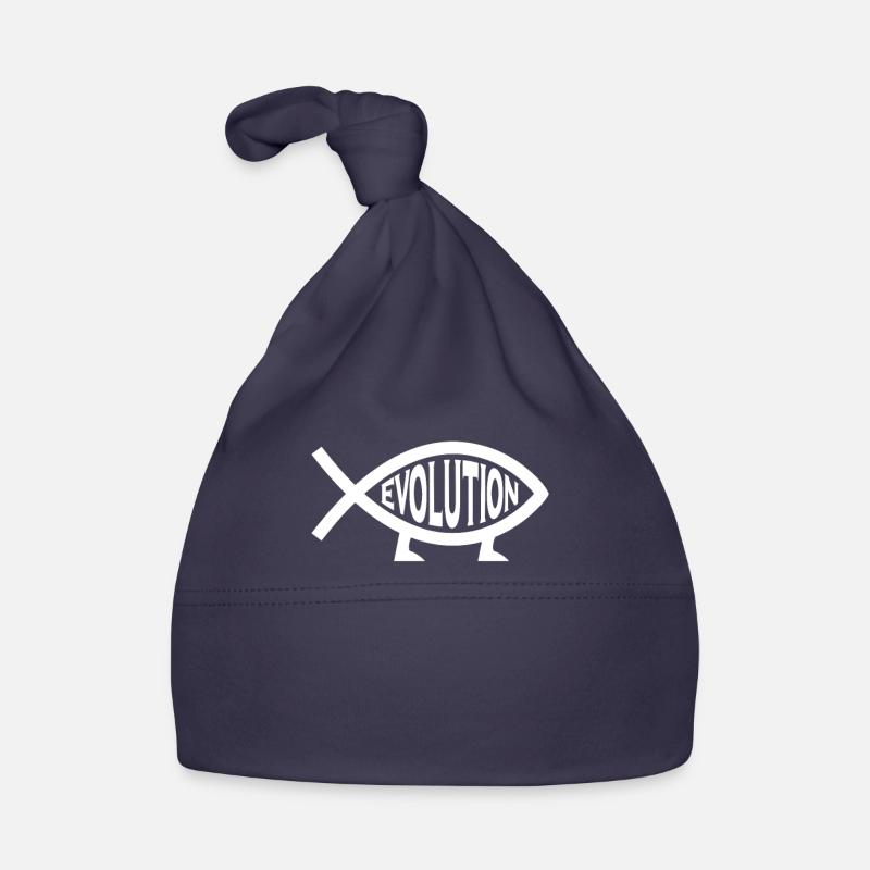 Evolution Atheismus Fisch - atheistisches Geschenk Baby Bio-Mütze
