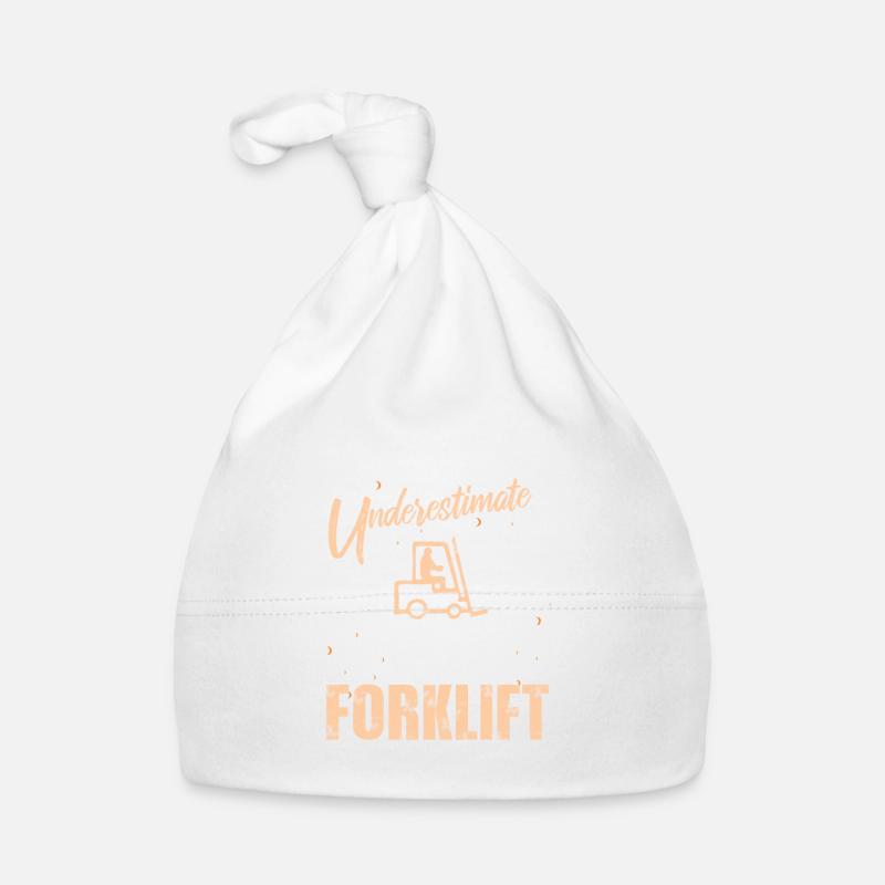 Chariot élévateur - Bonnet bio Bébé - blanc