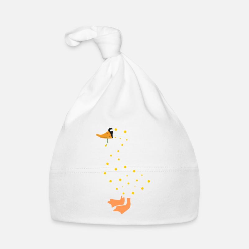 Gänseblümchen lustiges Gans aus Blüten Baby Bio-Mütze