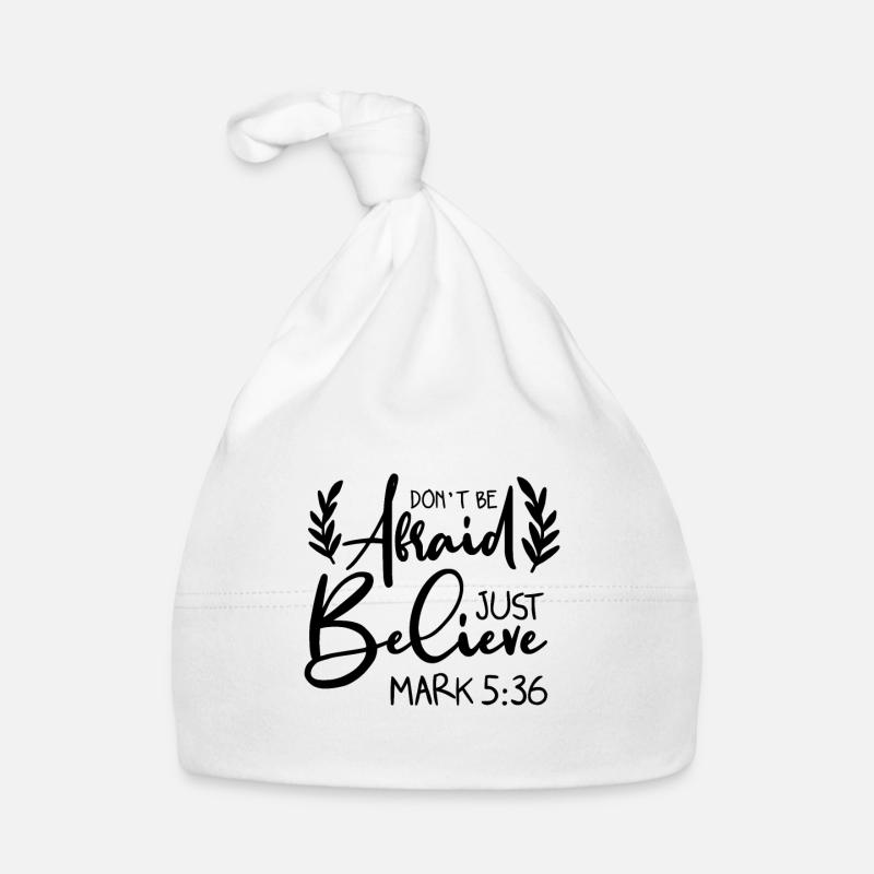 Bible verset foi jésus - Bonnet bio Bébé - blanc